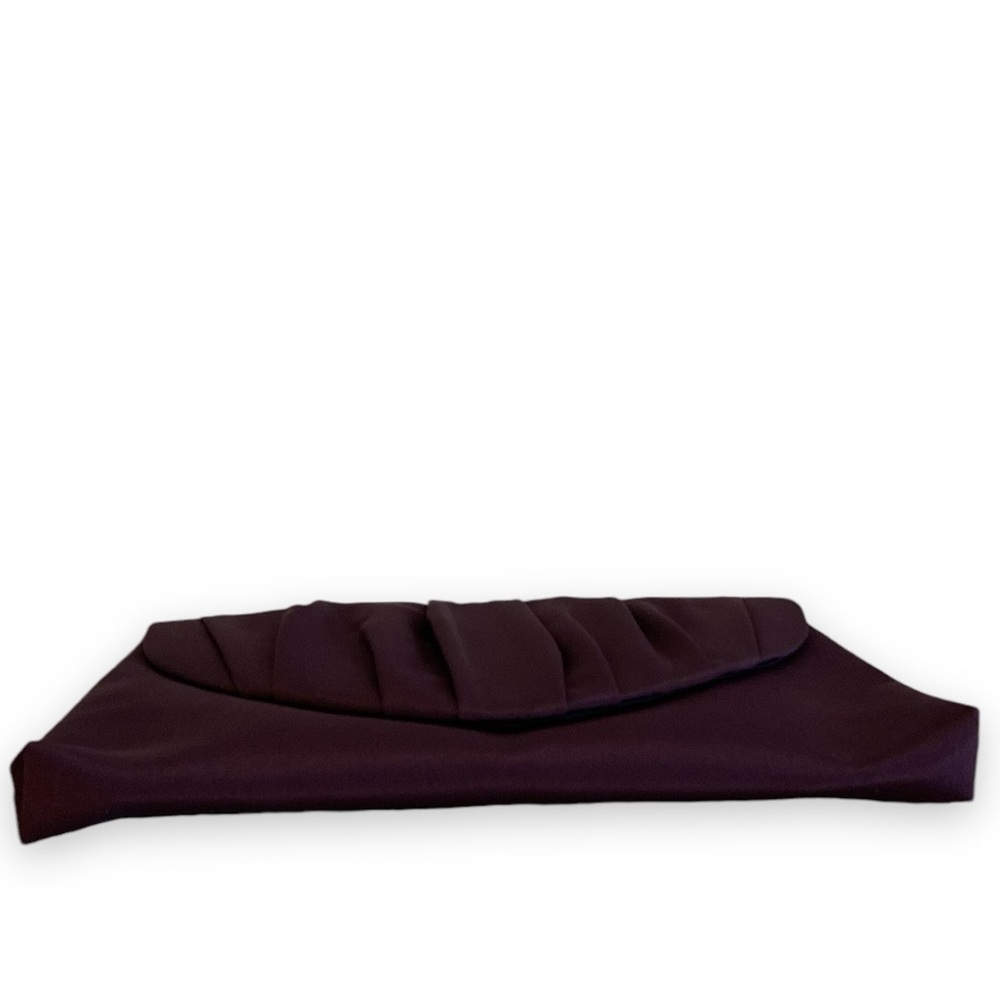 La Regale Evening Bag Clutch Crossbody Envelope Pleated Plum - Picture 6 of 6